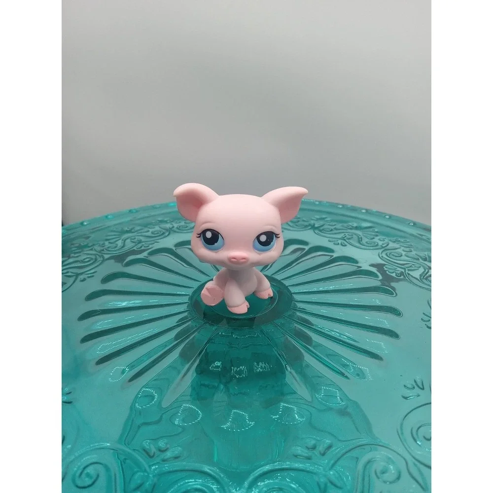 Vintage‎ Littlest Pet Shop #87 Pink Pig Piglet Blue Eyes LPS Magnet